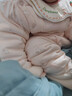 戴维贝拉（DAVE＆BELLA）新生儿夹棉连体衣女宝宝百天衣服冬装新款初生婴儿外出服幼童爬服 粉底印花【现货】 90cm （建议身高80-90cm） 实拍图