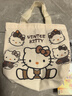卡通蝴蝶结新款日系极简帆布包单肩上课通勤耐磨手提包 KT猫帆布包 实拍图