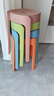 华恺之星 凳子家用塑料凳加厚圆凳高凳板凳餐椅餐凳叠摞凳子YK066蓝绿橘粉 实拍图