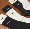 耐克(NIKE)袜子男子 速干透气运动袜 中筒袜三双装SX7676-010黑L 实拍图