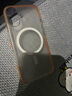 猩球卫士高级感防指纹适用Apple/苹果iPhone17磁吸瓦楞手机壳超薄行李箱条纹保护套磨砂外壳橙 实拍图
