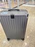 左汀行李箱铝框拉杆箱加厚结实抗压旅行箱登机箱大容量学生密码箱皮箱 铁灰色 24英寸 ，适合3-5天中途旅行 实拍图
