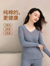 新一步（XINYIBU）【7A抗菌】纯棉秋衣秋裤女士秋冬印花软绵绵打底衫保暖内衣套装 1933诗语粉 3XL 建议175-180cm，140-160斤 实拍图