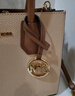 MICHAEL KORS新年礼物奢侈品MK女士包包MERCER手提斜挎风琴包中号 裸色/牛皮棕 实拍图