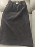 IEF/爱依服半身裙2024新款冬季时尚松紧腰修身针织长包裙 黑 XS 实拍图