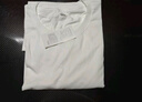 重磅纯棉短袖t恤男高档纯色印花休闲基础款内搭半袖打底衫 白色 L  125-140斤 实拍图