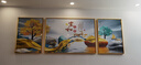 诗六艺家饰客厅装饰画北欧现代简约沙发背景墙挂画三联画大气轻奢壁画晶瓷画 家和富贵A（铝合金外框） 晶瓷画左右50*70+中间100*70亮面 实拍图