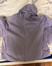 优衣库女装双面穿防风摇粒绒拉链连帽外套户外防水冬季新款479697 479697/71浅蓝紫色 S 实拍图