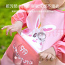 9i9宝宝吃饭罩衣防泼水长袖幼儿园画画衣婴童反穿衣防脏加长粉兔A50 实拍图