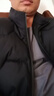 皮尔卡丹（pierre cardin）品牌白鸭绒羽绒服男士冬季短款加厚上衣休闲百搭潮流时尚夹克外套 黑色 175/L(120-140斤) 实拍图