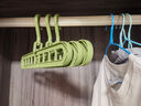 九孔衣架可折叠防滑叠挂衣架魔术收纳晾衣架裤架晒衣服家用神器 九孔衣架*3个【随机色】 实拍图