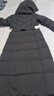 坦博尔鹅绒服女长款连帽收腰加厚女士羽绒服550890D 能量黑V字绗线155 实拍图