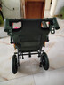 凯莱宝轮椅折叠老人超轻便旅行便携式手动铝合金手推车可上飞机残疾康复 10人体工学扶手【双推行方式+折叠可立+拉杆】ZT 实拍图