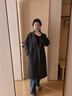 伊芙丽蒋欣代言【镇店爆款】驼绒桑蚕丝高级双面毛呢外套羊毛大衣女冬季 暗灰 S 90-115斤 实拍图