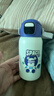 恩尔美（nRMEi）儿童保温杯316食品级不锈钢幼儿园男女小学生上学专用吸管水杯壶 深海蓝500ml【单盖款/背带杯套】 实拍图