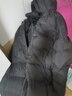 雪中飞羽绒外套女冬季过膝长款保暖美拉德连帽纯色系百搭休闲女士羽绒服 宝石黑 XL (170) 实拍图