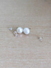 DAISY DREAM925银法式扁圆馒头施家大珍珠耳钉女轻奢气质高级耳环时尚耳饰 10mm扁圆馒头珍珠耳环【925银】 直针样式 实拍图