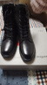 红蜻蜓中筒靴女厚底增高加绒保暖靴女短筒马丁靴女英伦皮靴 WTC331611C 实拍图