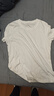 拇指白小T三代水云棉短袖纯棉T恤男白小丅百搭免烫打底衣服 白色女款 L 实拍图