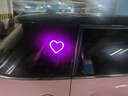 olevo三角窗爱心氛围灯汽车太阳能led爱心灯无线霓虹发光C柱氛围车载 太阳能爱心粉色一个 实拍图