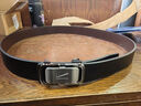 回力皮带男士真皮无牙内穿自动扣腰带男士商务纯中青年潮流牛皮裤腰带 黑色款式一【质保十年用断换新】 实拍图