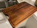 双枪乌金檀木整木菜板 百年龄砧板家用切菜案板抗菌实木菜板45*30*3 实拍图