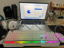 狼蛛（AULA）真机械手感键盘鼠标套装有线背光键盘电竞游戏专用笔记本台式电脑办公键鼠耳机三件套 银白【混光】键鼠耳机三件套 实拍图