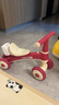 儿童平衡车1-3岁宝宝滑行车溜溜车学步车扭扭车三轮车礼物玩具 草莓红 升级款 声光音乐+水壶架 实拍图