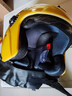 安迪亚新国标电动车头盔3c认证男女士四季通用骑行半盔双镜片带可拆围脖冬天冬季保暖电瓶车踏板车安全帽 【黄色】双镜+可拆围脖 实拍图