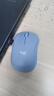 罗技（Logitech）M221 轻音鼠标 无线鼠标 办公鼠标 对称鼠标 带无线微型接收器 雾霭蓝 实拍图