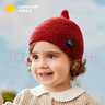 柠檬宝宝婴儿帽子秋冬儿童帽子男女童小月龄宝宝套头帽保暖 波尔红 S 实拍图