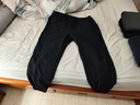 京东京造双层保暖运动裤秋冬通勤户外健身跑步休闲裤子男加绒百搭 黑色3XL 实拍图