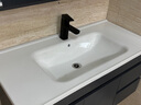 恋派浴室柜 陶瓷一体盆卫生间洗脸盆柜组合悬挂式洗漱台智能洗手盆柜 普通镜柜】珠光灰+陶瓷盆 100cm 实拍图