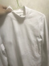 名创优品（MINISO）半高领打底衫男秋冬青少年男装长袖T恤男女情侣加厚绒德长袖体恤 【加厚半高领】白色(纯色) L 175 (体重120-140斤) 实拍图