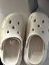 朴西奶酪踩屎感洞洞鞋女厚底凉鞋沙滩包头拖鞋外穿情侣 象牙白 37-38 实拍图