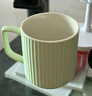 拜杰陶瓷竖纹马克马克杯陶瓷杯咖啡杯早餐杯牛奶大容量杯子400ml 实拍图