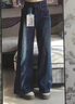 趣米乐美式潮流阔腿牛仔裤女春夏季新款大码胖mm高腰显瘦宽松垂感长裤子 深蓝色【常规款】 L 实拍图