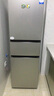 海尔（Haier）「真省电」217L三门小冰箱黑金净化一级能效风冷无霜星辉银BCD-217WGHC3E9S9国家补贴 实拍图