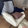 源氏木语有机硅胶皮沙发意式可旋转羽绒沙发椅休闲老虎椅0.83米乳白色 实拍图