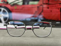 依视路（ESSILOR） 钻晶系列高清耐磨防蓝光近视超薄镜片专业配度数眼镜架男女镜框 金属-全框-2130DG-枪色 镜框+依视路膜岩高清1.60现片 实拍图
