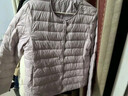 鸭鸭（YAYA）佟丽娅同款轻薄羽绒服女新款冬季短款圆领内胆修身时尚薄外套男 米白色【女款无领】 M 【建议90-100斤】 实拍图