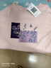 真维斯（Jeanswest）t恤女长袖2025秋季潮纯棉宽松上衣女小清新印花体恤时尚灰粉L 实拍图