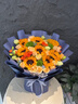 艾斯维娜鲜花速递向日葵混搭花束生日礼物全国同城配送 向日葵香槟混搭花束【升级新款】 实拍图