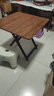折叠桌餐桌家用小户型吃饭桌简易租房出租屋正方形小方桌子便携式 胡桃+黑架【60*60*55cm】 实拍图