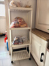 京东物流 落地小推车置物架家用玩具零食办公桌卫生间厨房储物架 白色四层 实拍图