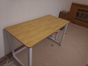 小匠材电脑桌台式钢木家用书桌书房办公学习桌办公室写字桌原木120*60 实拍图