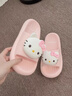 猪爸爸儿童拖鞋女童夏季2025新款室内防滑6-12岁三丽鸥宝宝亲子拖鞋粉18 实拍图