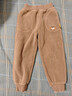 巴拉巴拉童装儿童长裤男童女童摇粒绒裤子冬装束脚休闲裤 咖啡A51212 120 cm 实拍图