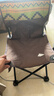 月亮椅户外超轻折叠椅子便携式露营钓鱼凳子月亮椅写生椅 民族风咖色大号（送收纳袋） 实拍图