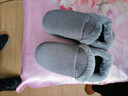 【保暖特大码】始丰棉拖鞋男包跟棉拖鞋男保暖大码棉拖鞋男冬季保暖室内加厚底时尚防滑情侣室外一字棉拖鞋女 深灰（全包款） 48-49【适合47-48】 实拍图